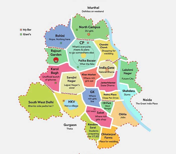 delhii map